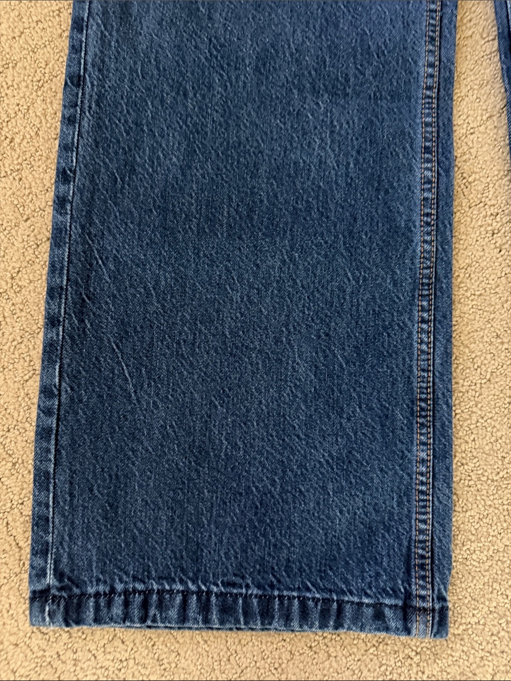 Abercrombie & Fitch Wide-Leg High-Rise Trousers - Navy Blue - Picture 2 of 9